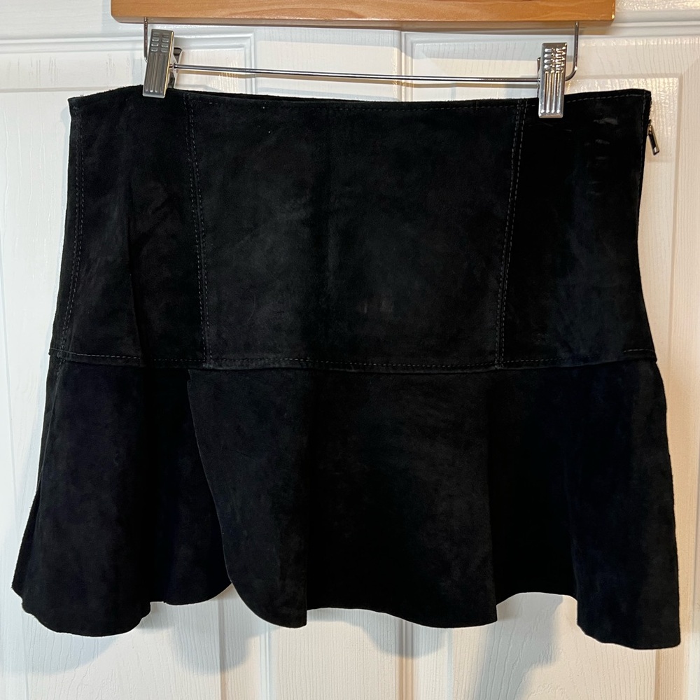 Black Suede Mini Skirt vintage